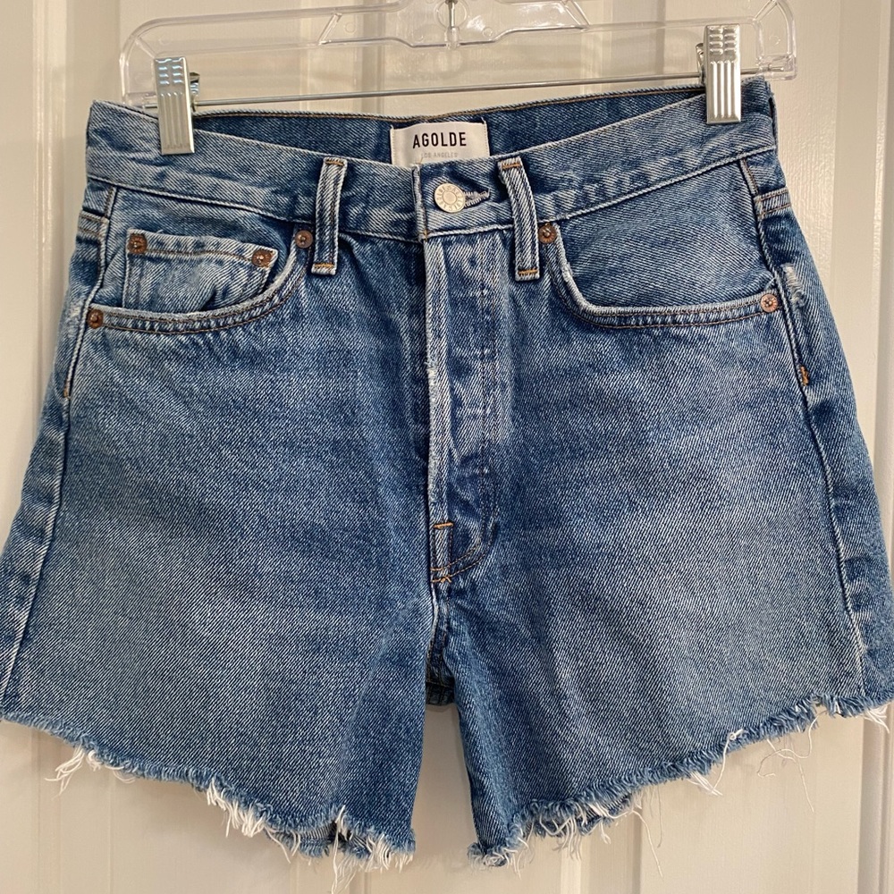 AGOLDE Parker long denim short 25